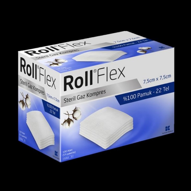 Rollflex Steril Gaz Kompres 7,5x7,5cm 