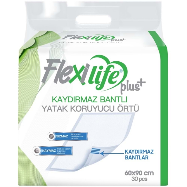 Flexi Life Kaydırmaz Bantlı Yatak Koruyucu 60x90 30 Adet