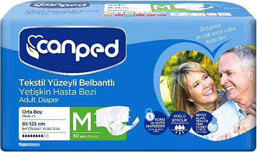 Canped Bağlama Hasta Bezi Medium 30 Adet