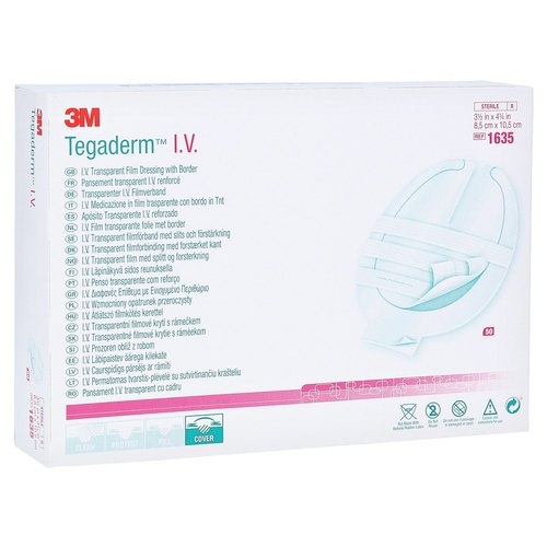 3M™ Tegaderm™ I.V. Kenarlı Şeffaf Film Örtü 1633, 7 cm x 8,5 cm