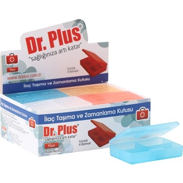 Dr.plus 0525 Günlük Ilaç Saklama Kutusu Maxi 4 Bölmeli 