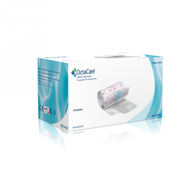 OctaCare Şeffaf Tıbbi Plaster Film (PU) 10X15cm