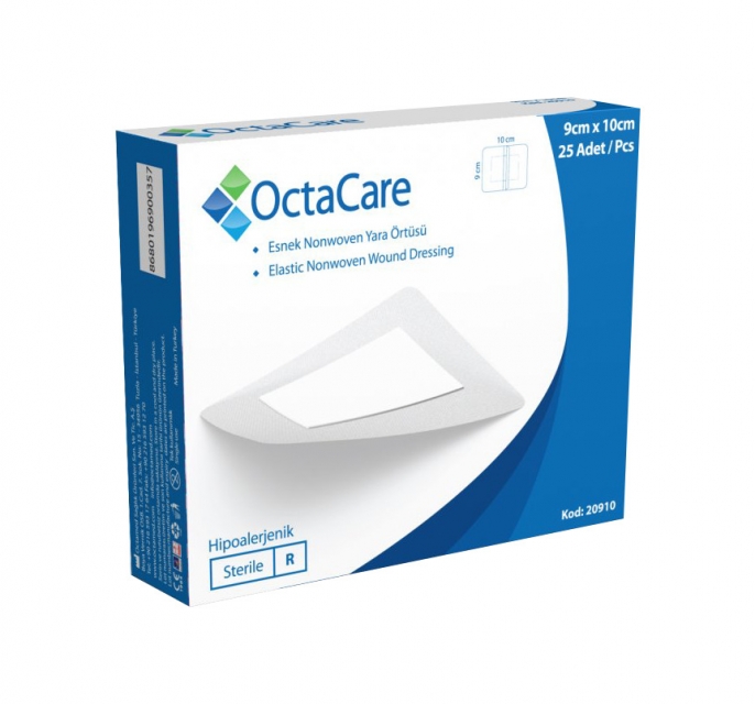 OctaCare Nonwoven Steril Esnek Yara Örtüsü 9cm x 10cm 25 Adet